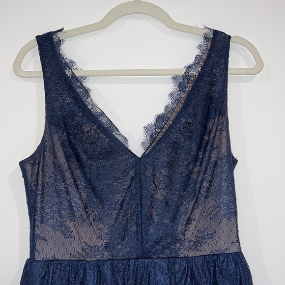 BCBGMAXAZRIA Navy Blue Willa Lace Cocktail Mini Dress Sz Small - Picture 7 of 17